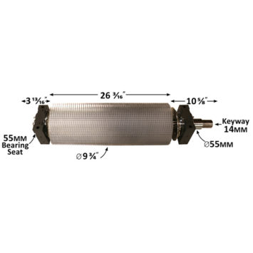 K494 HPBF HPBR Fiber Tech Chromed KP Roll W Bearings