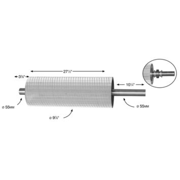 K494 SHHPF SHHPR Fiber Tech Chrome HP Roll with Bearings