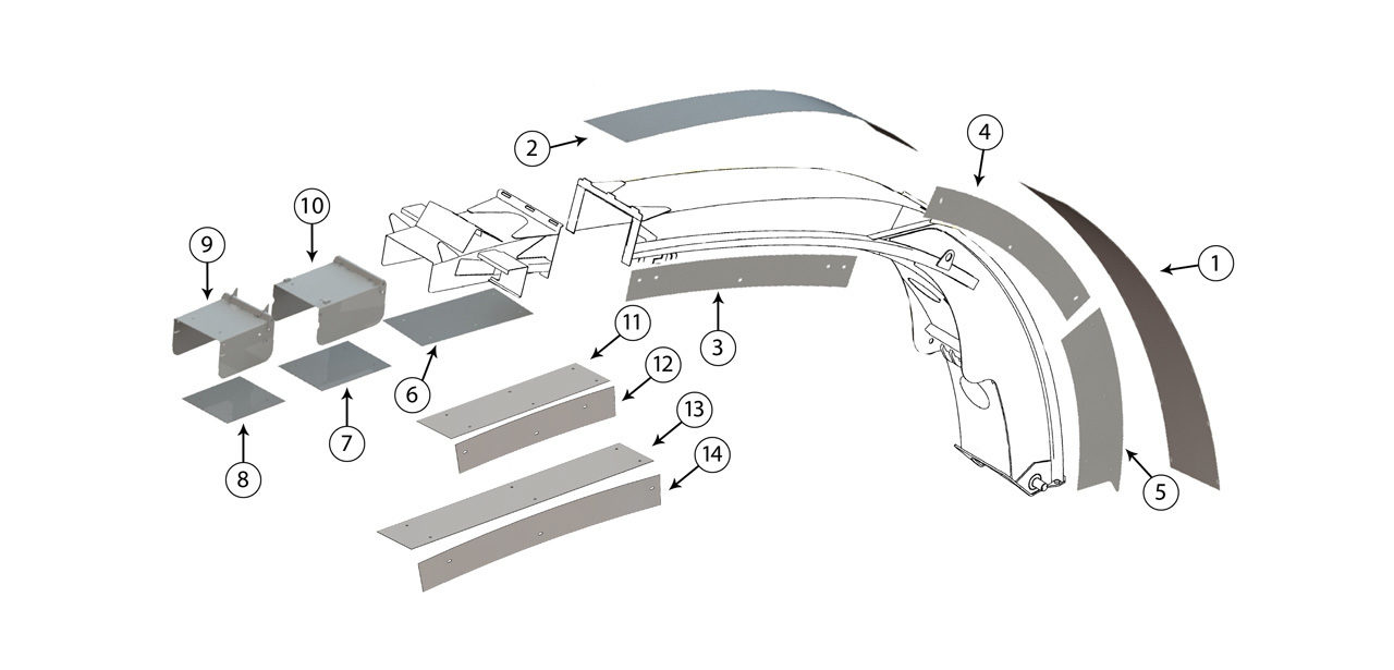 500 650 800 1000 V8 V12 Spout Liners Deflectors