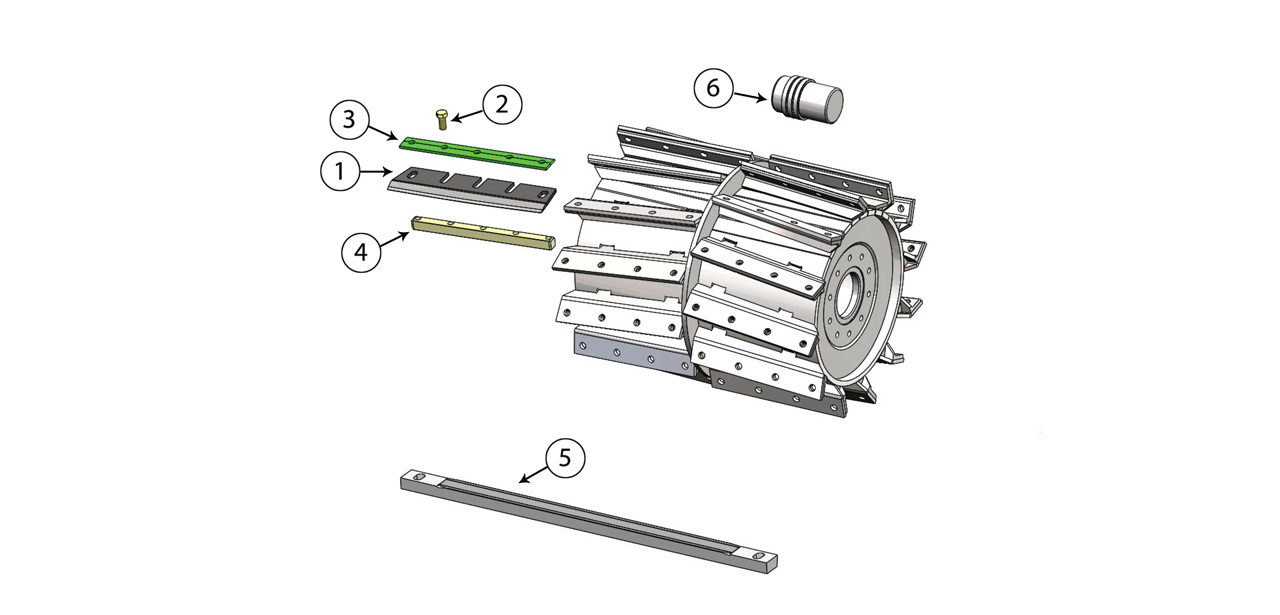 500 700 700 1 800 850 1 1000 1100 1100 1 Cutterhead Assembly