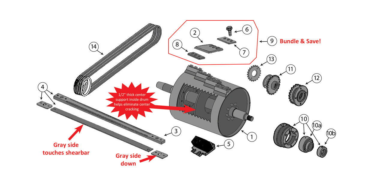 5440-5460-5720-5730-5820-5830-Cutterhead-Assembly