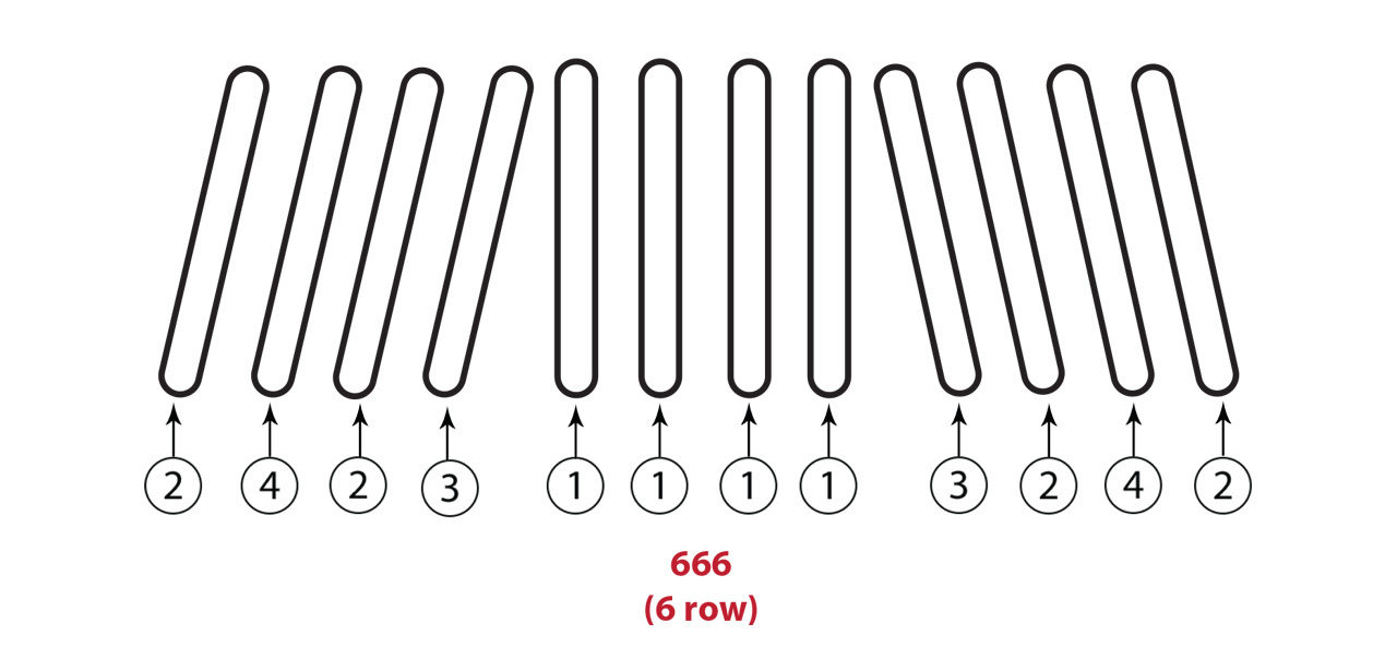 666 6 Row Gathering Chain Assembly