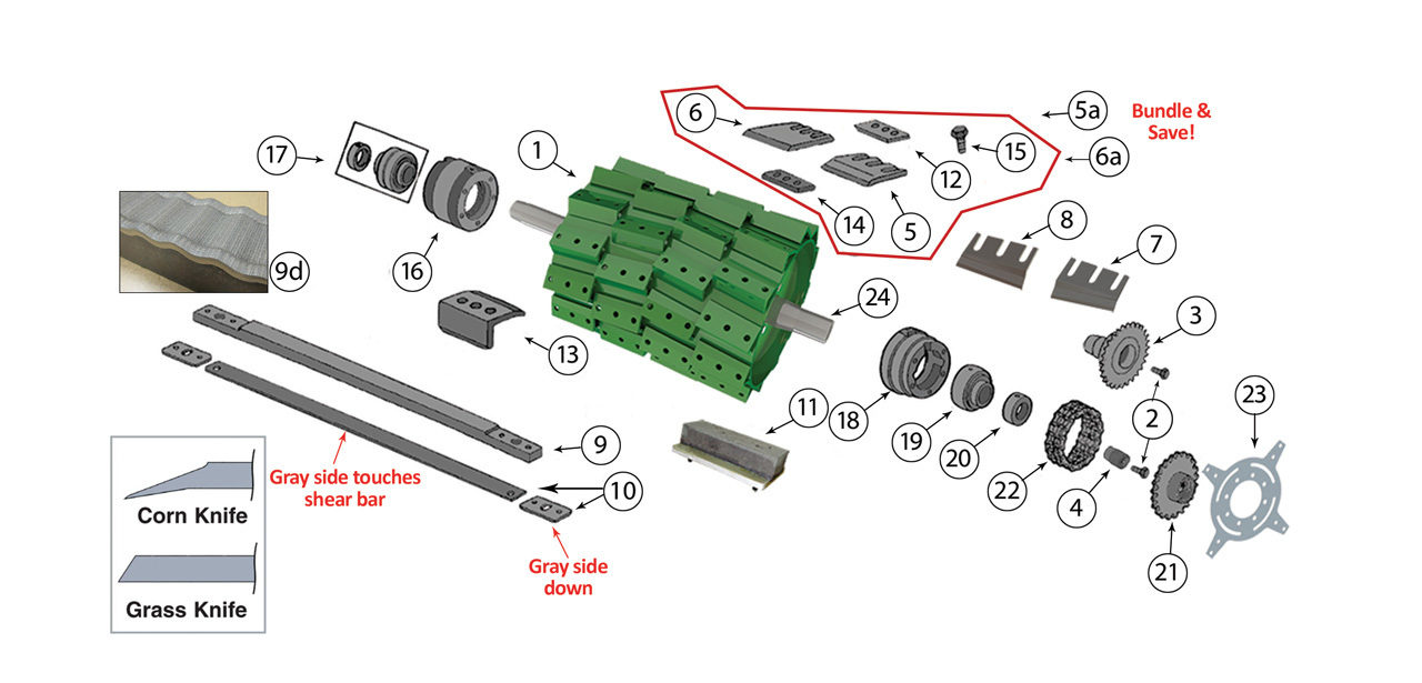 7250 7350 7450 7550 Cutter Head Assembly