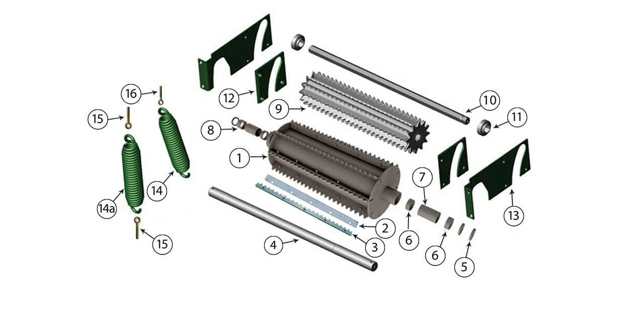 7700, 7750, 7800, 7850, 7950 Upper Front & Rear Feed Roll… Kooima Ag