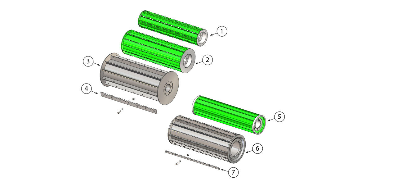 850 1100 Feed Roll Assembly