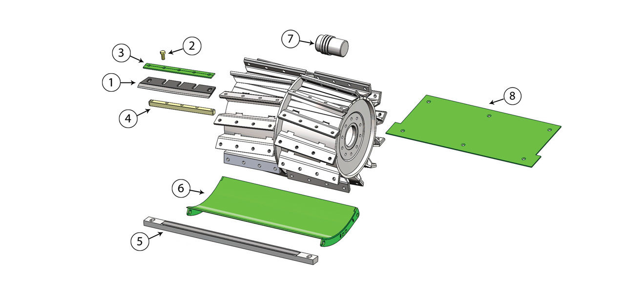 V8 v12 Cutterhead Assembly