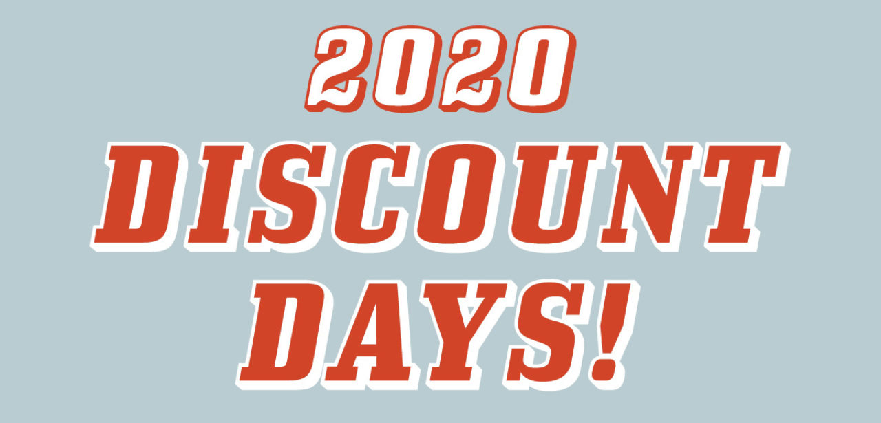 2020 Discount Days