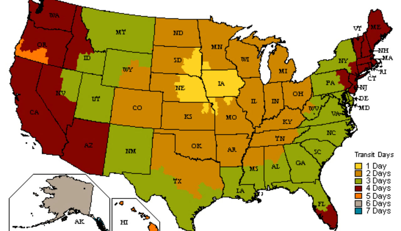 Ups estimated delivery times