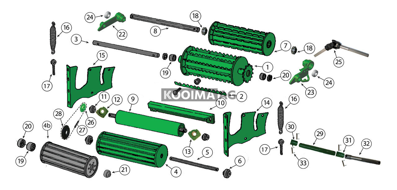 3970 3975 Feed Roll Assembly
