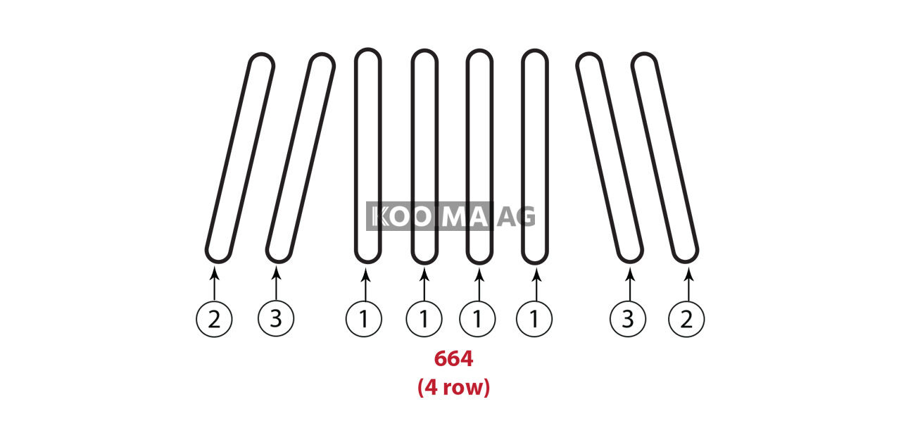 664 4 Row Gathering Chain Assembly