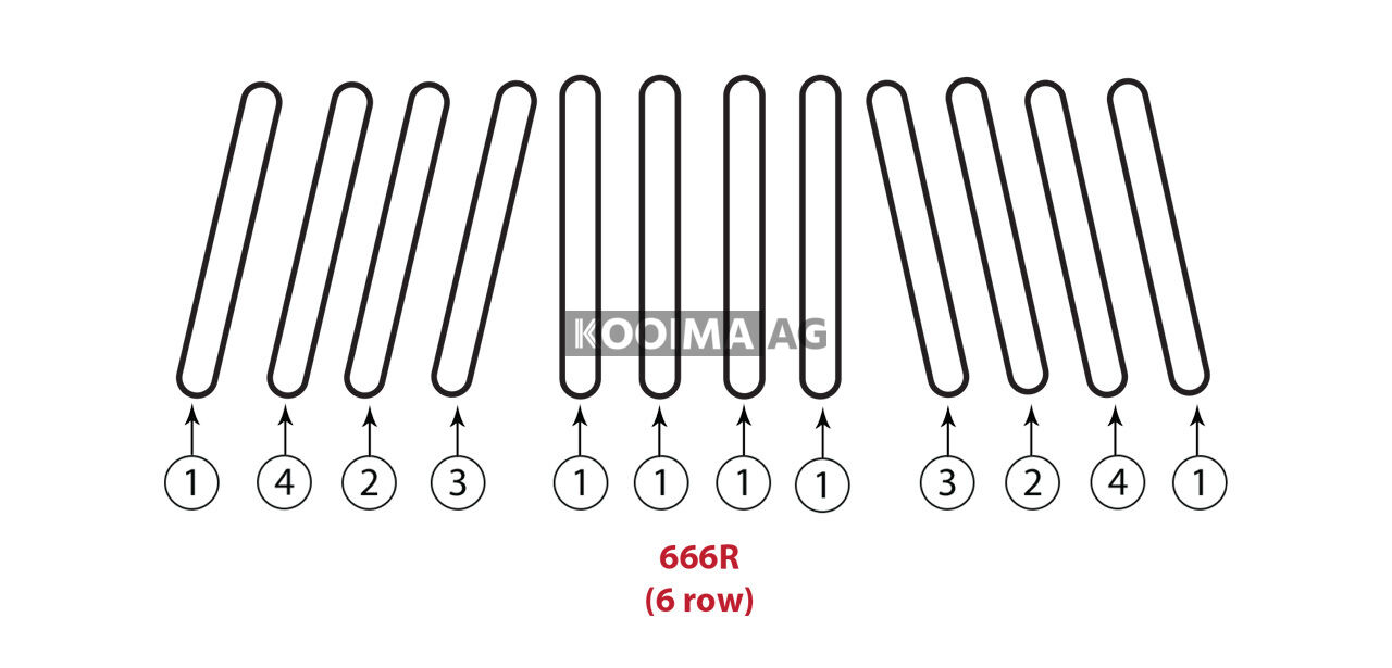 666 R 6 Row Gathering Chain Assembly